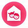 rosa Icon für den Bereich Kitas